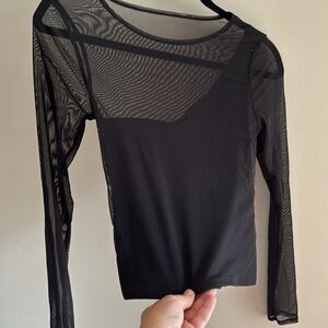 A&F • soft A&F collection- mesh one shoulder crop top